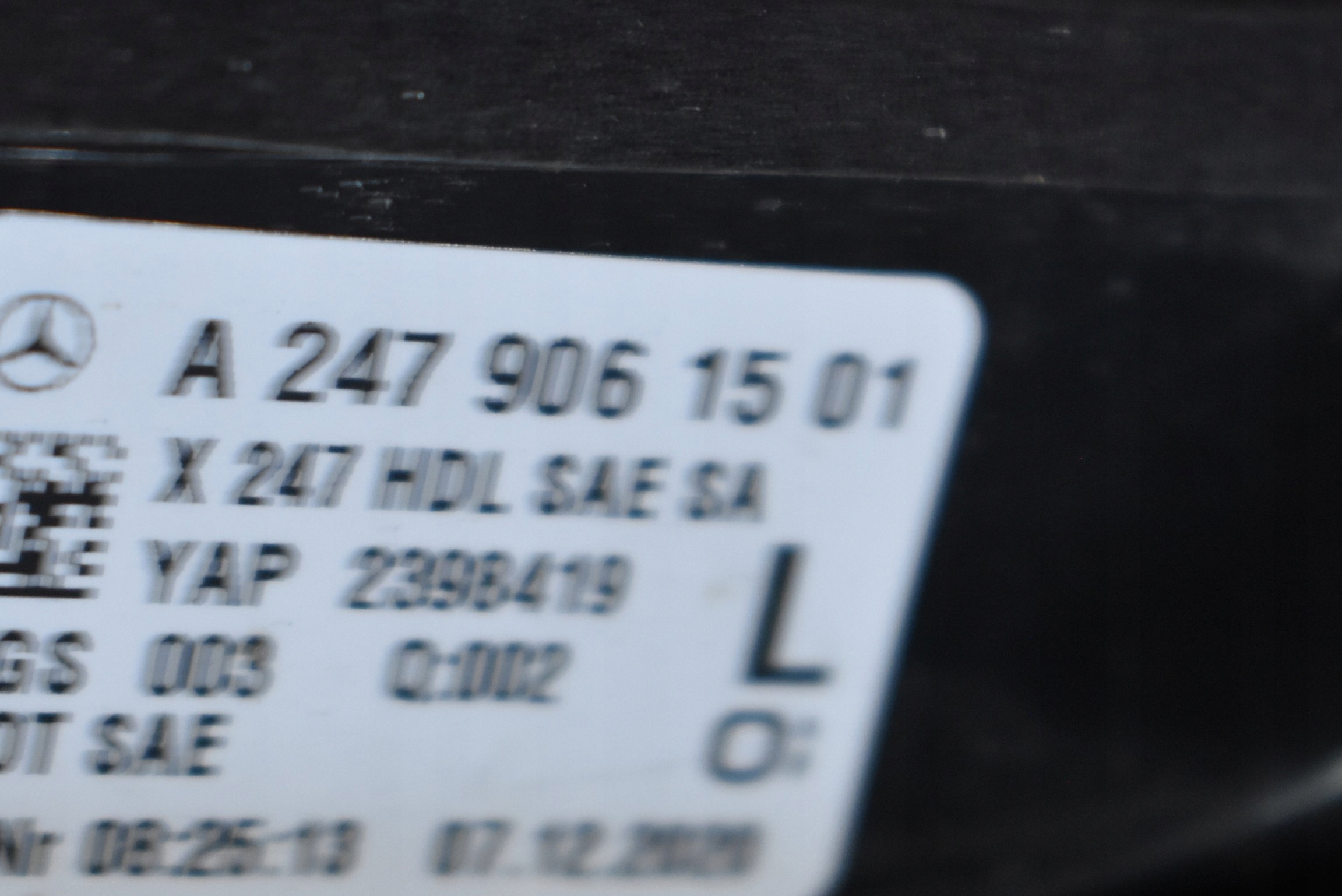 light rear part rear left to the bonnet MERCEDES GLB X247 1