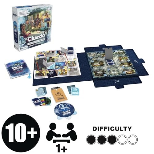 Адвент-календарь Cluedo Secrets Under Snowfall, детективные пазлы и загадки, немецкая версия