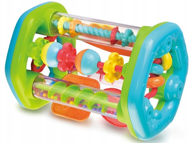 DUMEL ROLER ZABAWKA DO NAUKI RACZKOWANIA 8 AKTYWNYCH ZABAWEK GRZECHOTKA 6m+ Marka Dumel