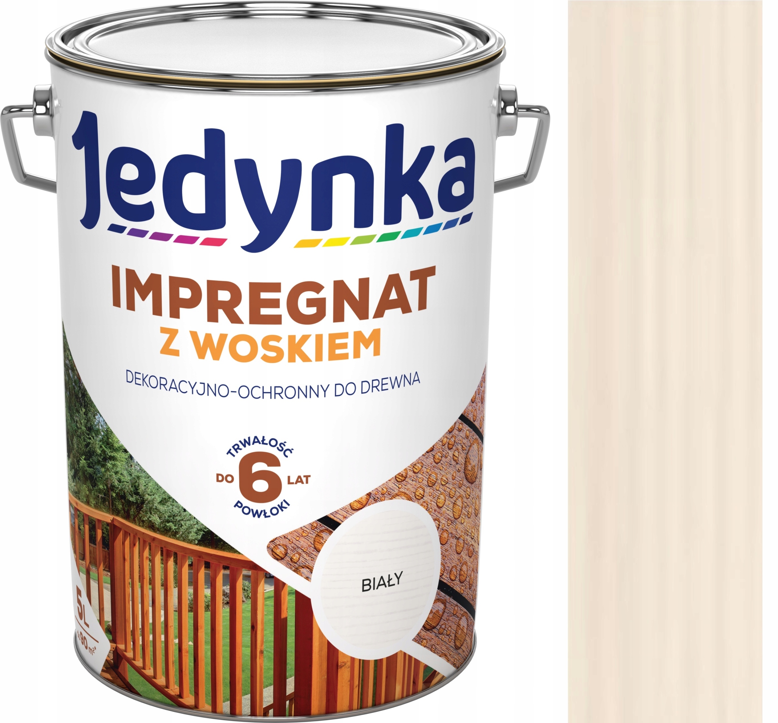 

Jedynka Impregnat Do Drewna Z Woskiem 5l Biały
