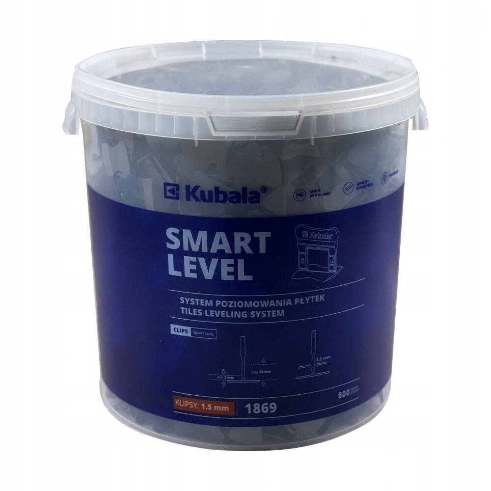 Klipsy Pro Vyrovnání Dlaždic 1,5MM Kybl Smart Level 800 Kusů Kubala