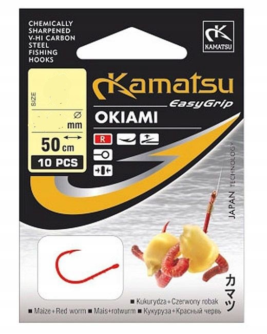 Kamatsu Przypon 50CM Okiami Hak 4 R 0,20MM 10 Sztuk
