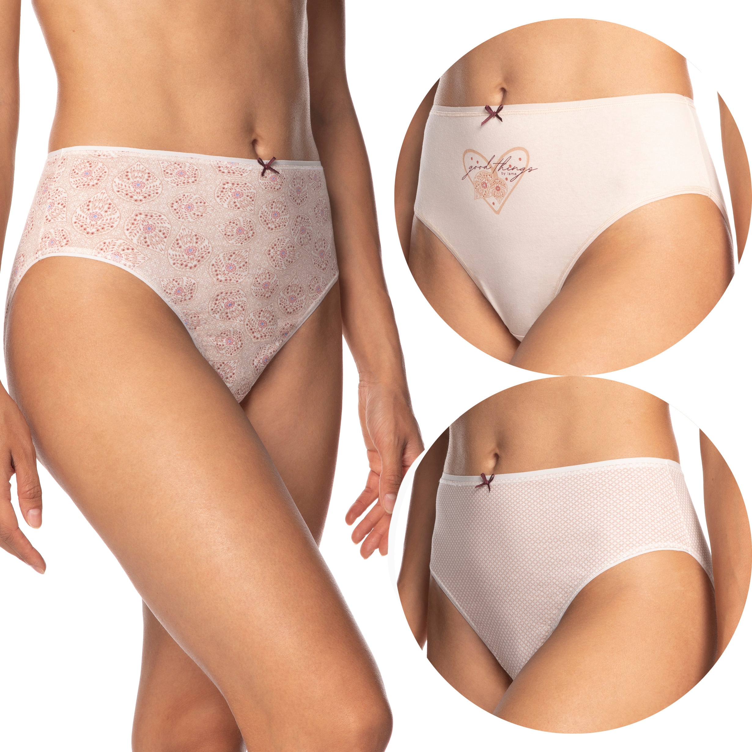 

Majtki damskie Figi 3 Pary Lama 120BIB-71 M