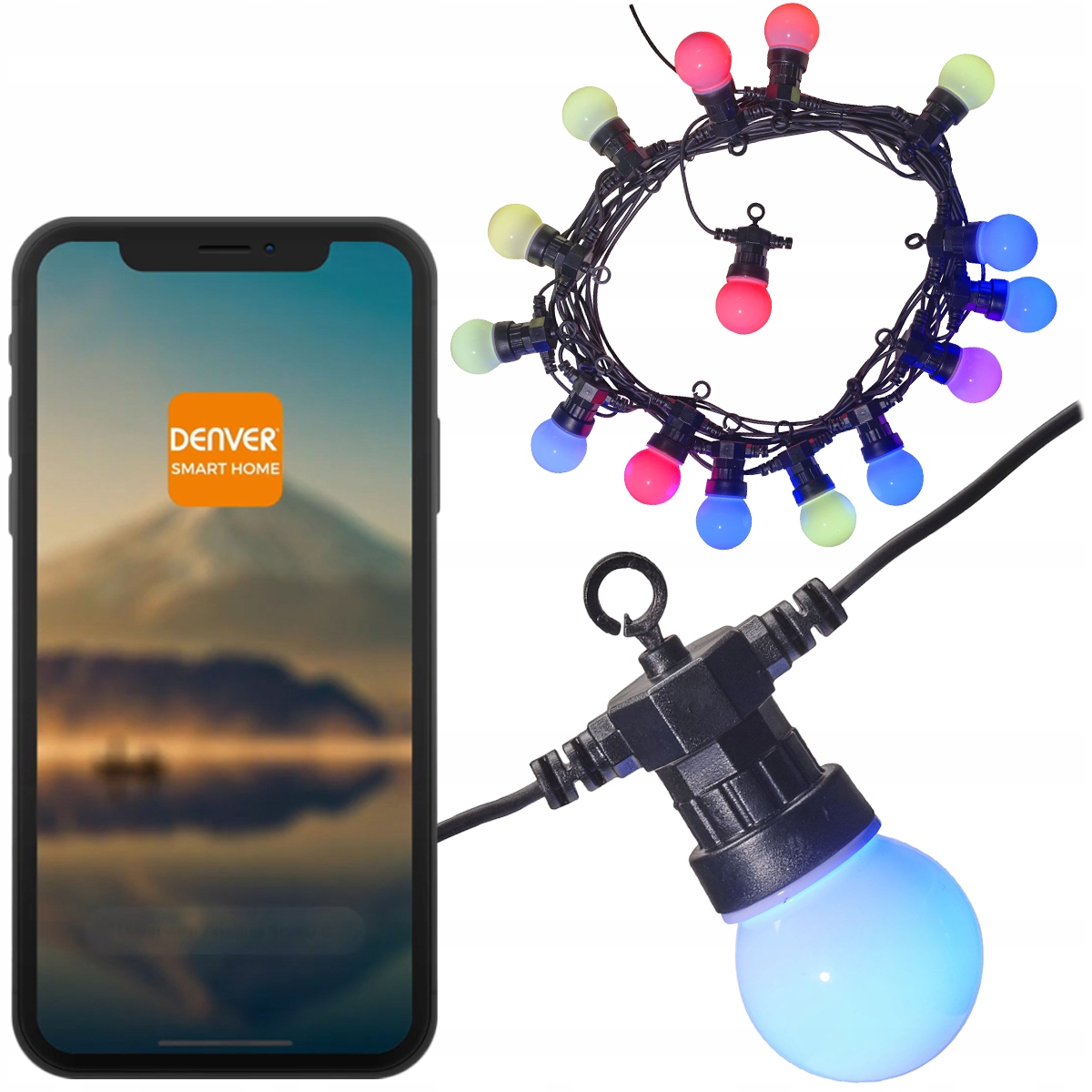 Denver Záhradná Girlanda 15 Led Žiaroviek Aplikácia