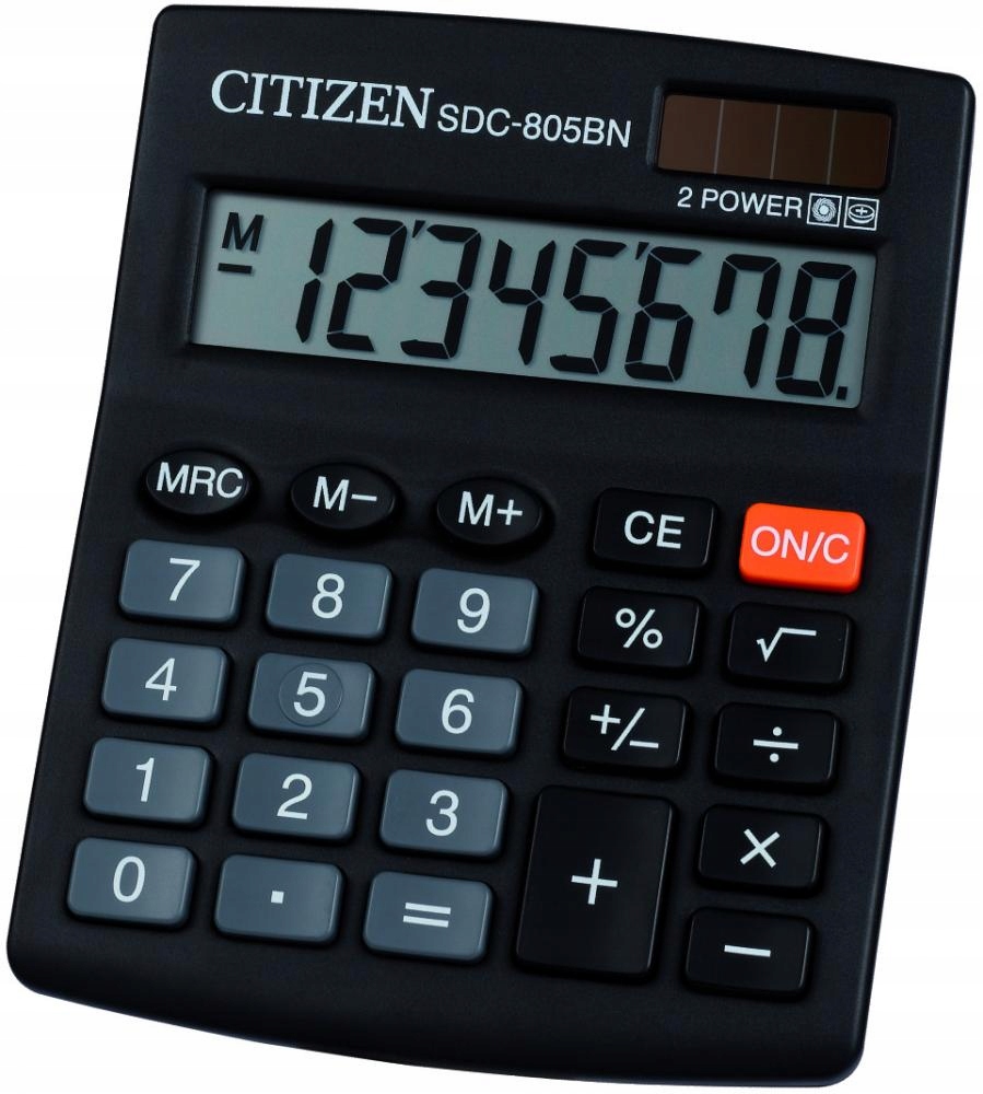 

Kalkulator biurowy Citizen SDC-805 8 cyfr czarny