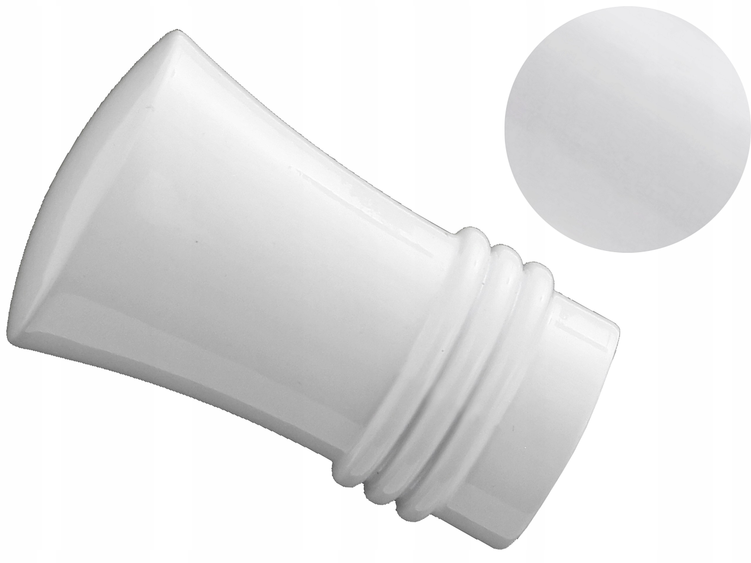

19 mm Capri zakończenie do karnisza Biały