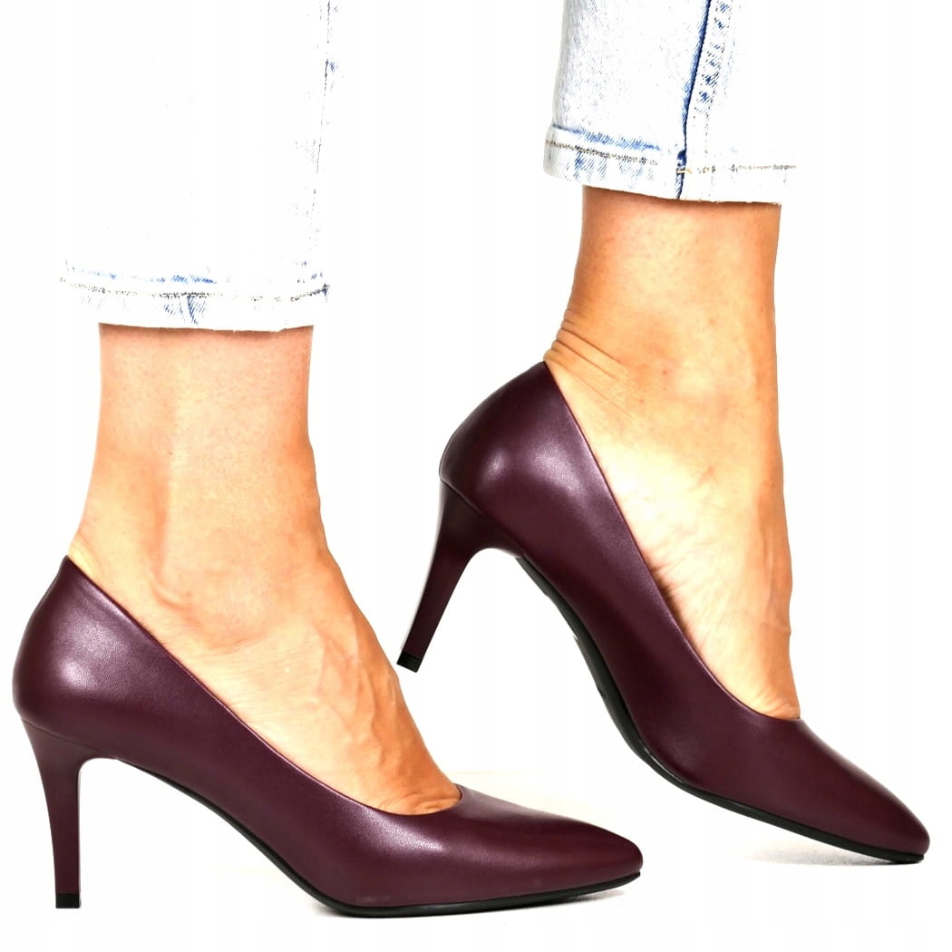 iButy Lodičky Špendlíky Na Nízkém Podpatku Špendlíky Bordové Nové Barvy Pohodlné