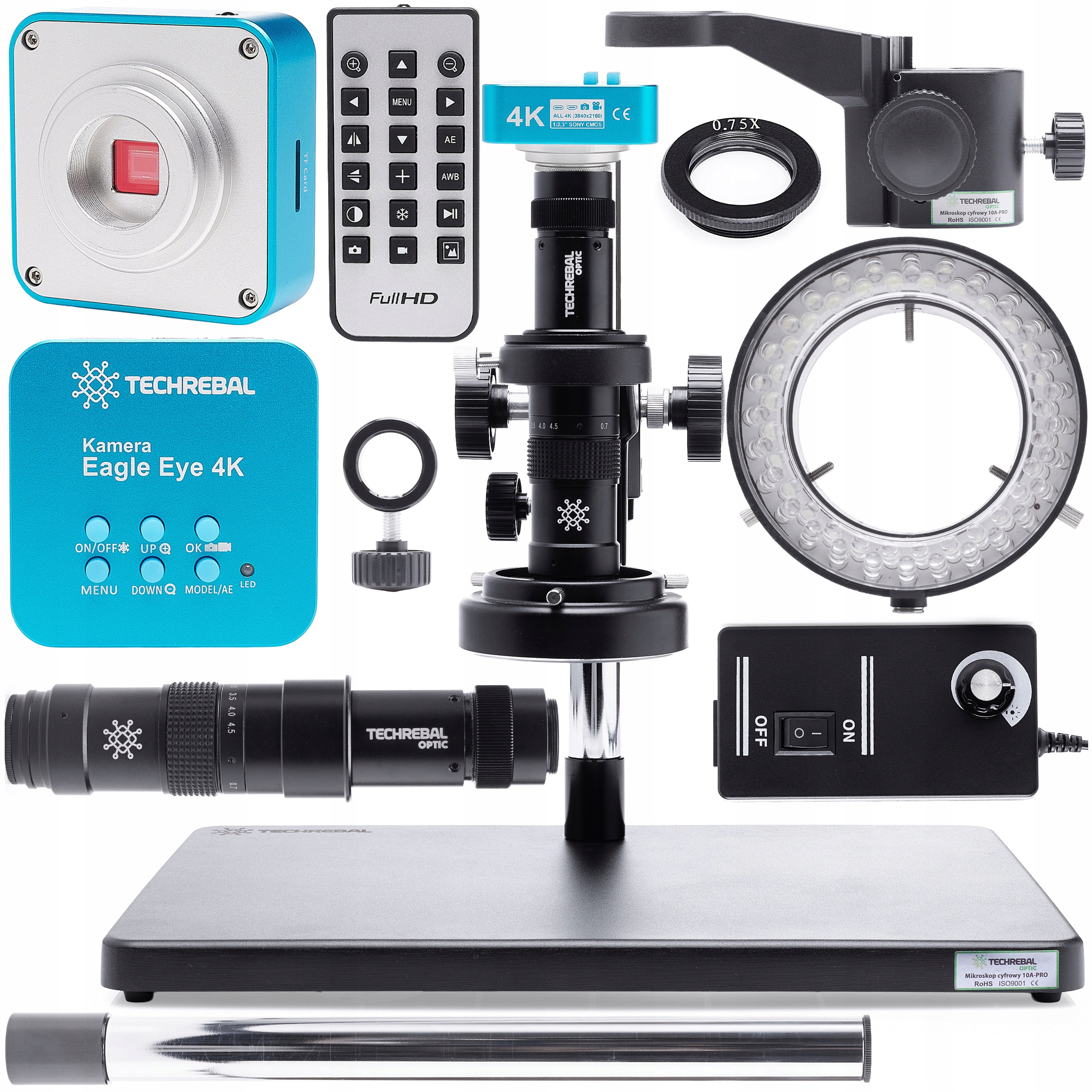 Mikroskop pro digitální elektroniku Techrebal 10A Pro kamera Eagle Eye 4K