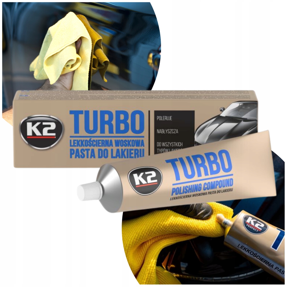 Lekkościerna Pasta Woskowa K2 Turbo Pasta Polerska do Lakieru 120g