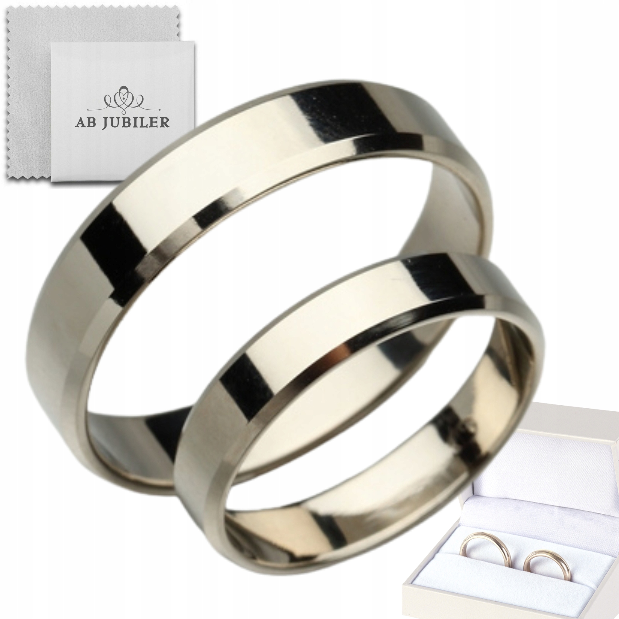 Zlaté Zkosené Snubní Prsteny 585 5MM id O-1