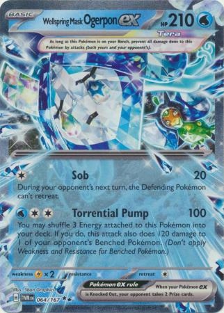 Karta Pokemon TCG Wellspring Mask Ogerpon EX (064/167)