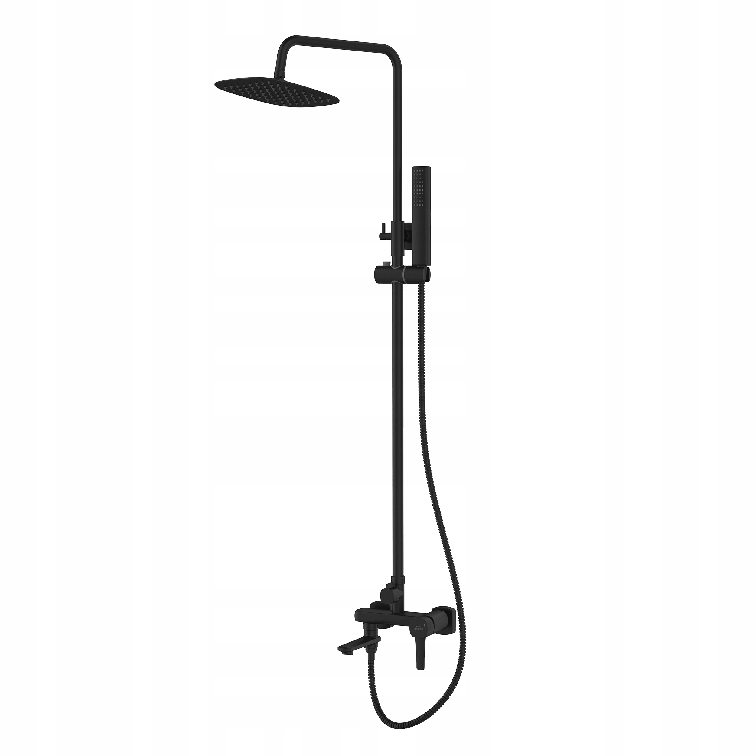 Invena Dešťová sprcha Glamour černá, AU-05-B04-V.