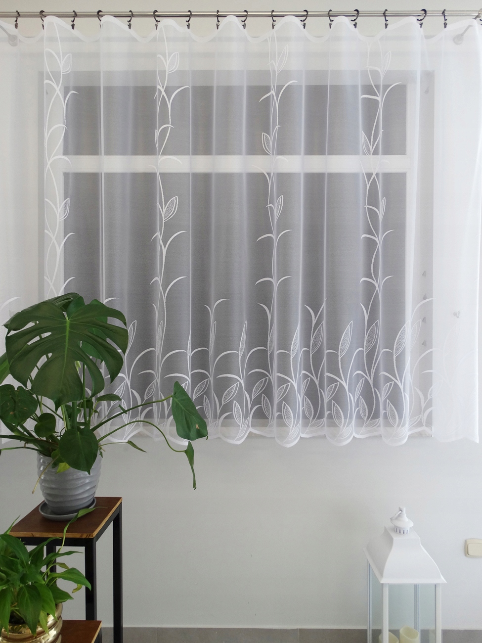 Mg Záclona 34519 Bílá 300x250 cm Obšitá hotová Bt