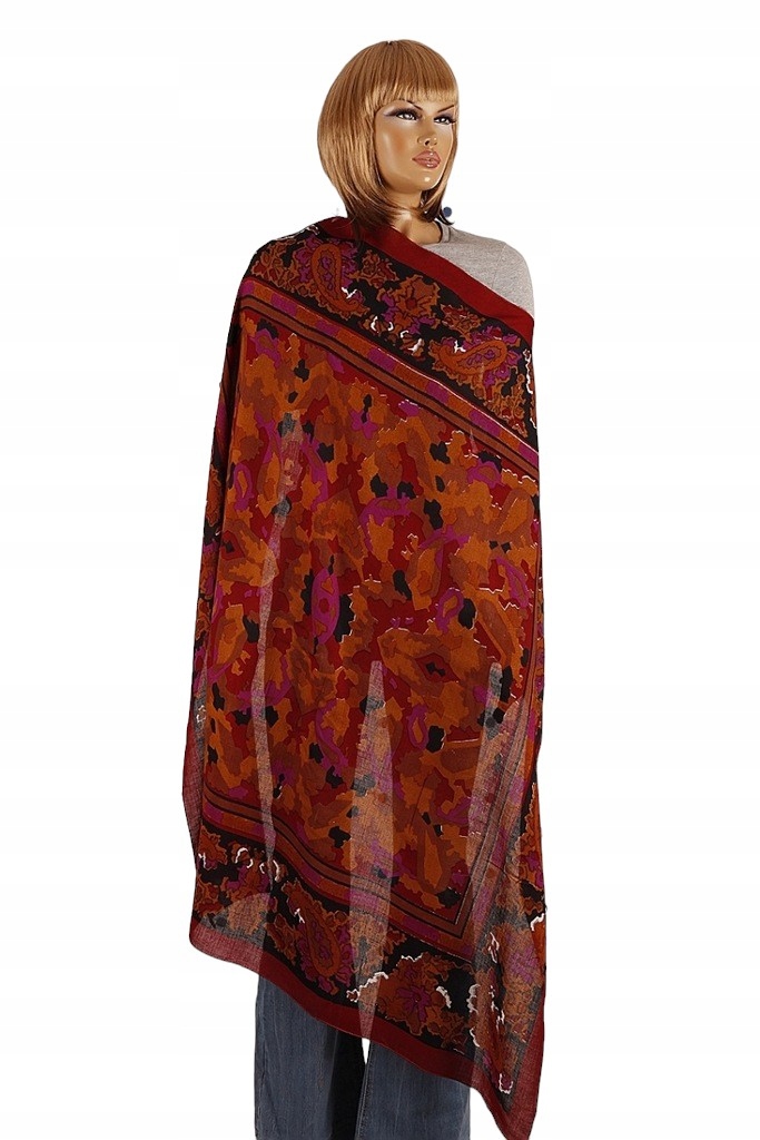 A-6618 KOLOROWA CHUSTA CHUSTKA LUX JESIENNE KOLORY Marka inna