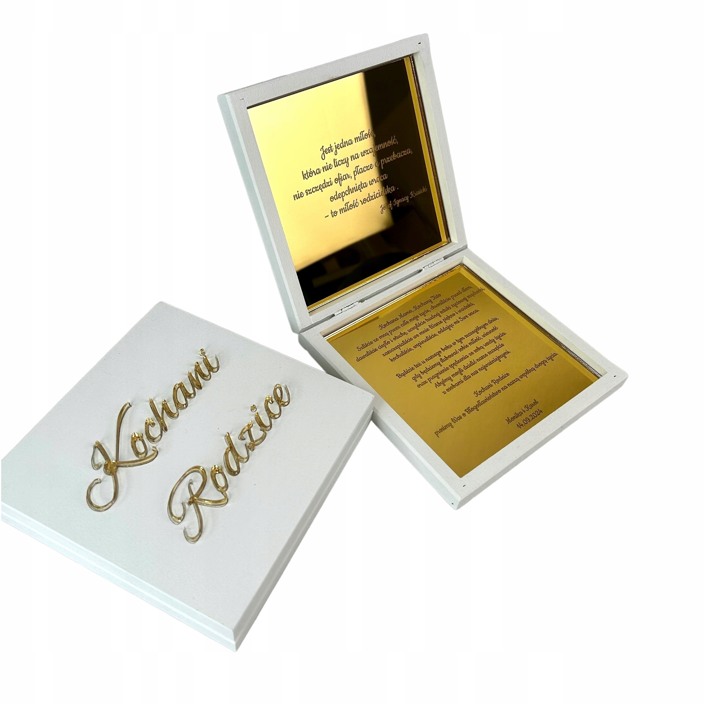 Pozvánka pro rodiče žádost o požehnání bílé zlaté zrcadlo