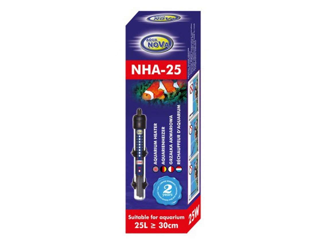 

Aqua Nova grzałka z termostatem do akwarium 25W