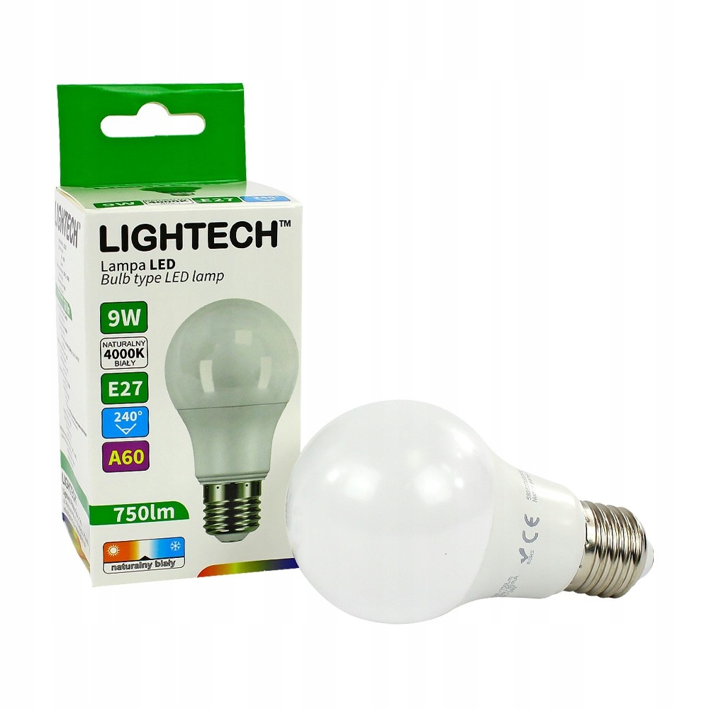 Żarówka LED E27 9W/820lm 4000K LIGHTECH