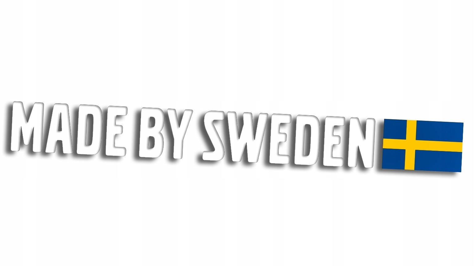 

Naklejka Made By Sweden volvo biała