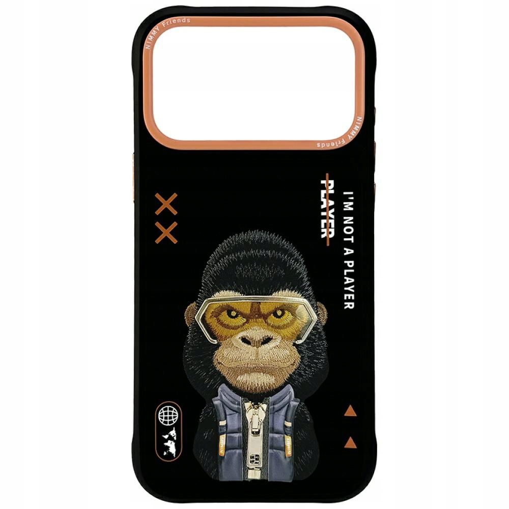 Pouzdro Nimmy Cool&Cute 2.0 Gorilla pro iPhone 17 Pro, černé