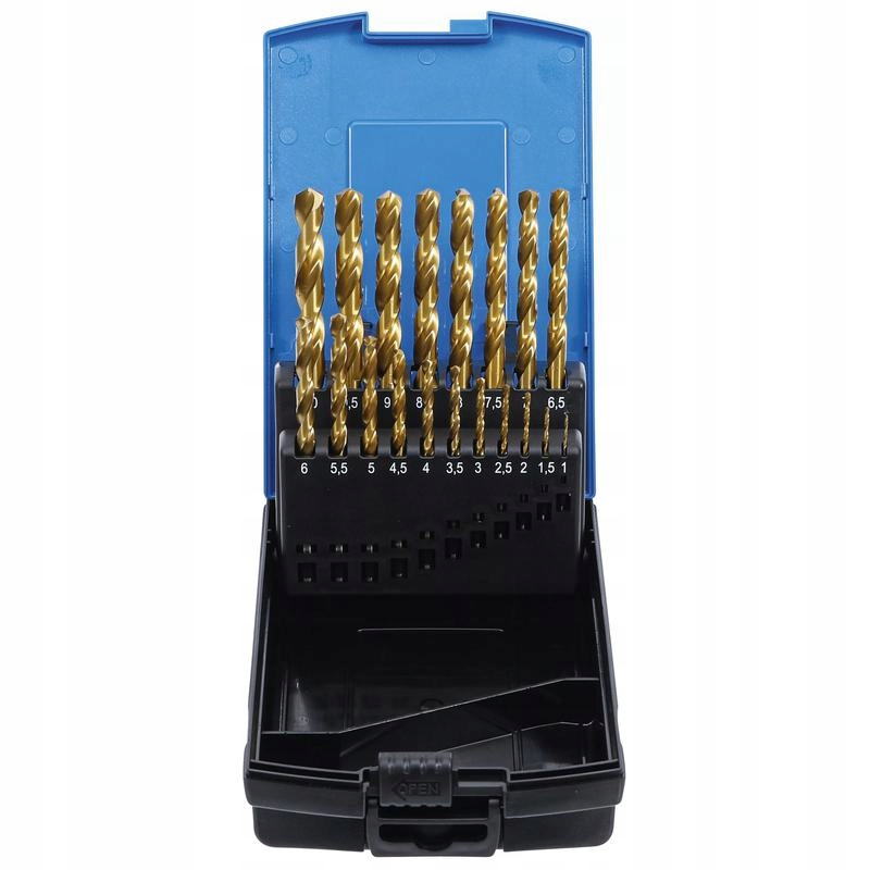 Sada spirálových vrtáků Hss-g nitrid titanu 1-10 mm 19 ks Bgs 2040
