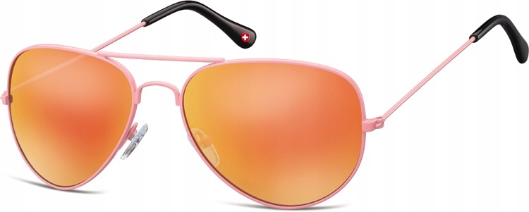 

Okulary Pilotki Różowo-czerwone Lustrzane Aviator