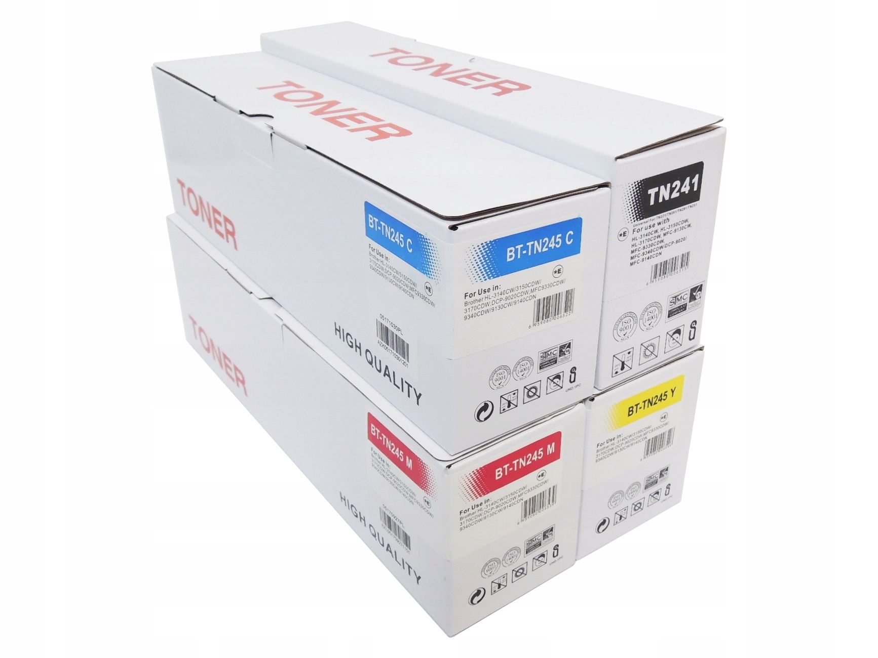 

4x Toner Do Drukarki TN241 DCP-9015CDW DCP-9020CDW