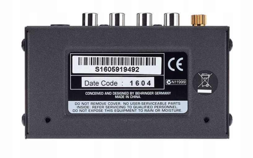 Behringer PP400 Preamp przedwzmacniacz gramofonowy Rodzaj tranzystorowy