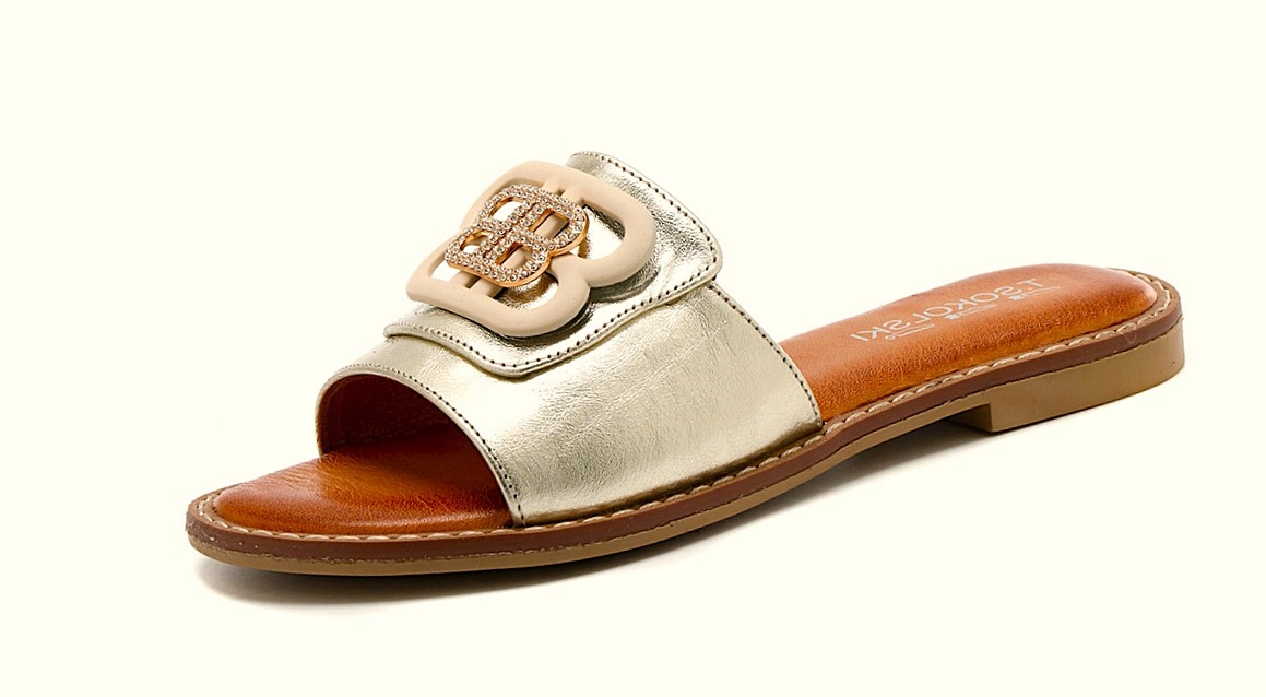 T.Sokolski nazouváky zlaté T.Sokolski vel 38