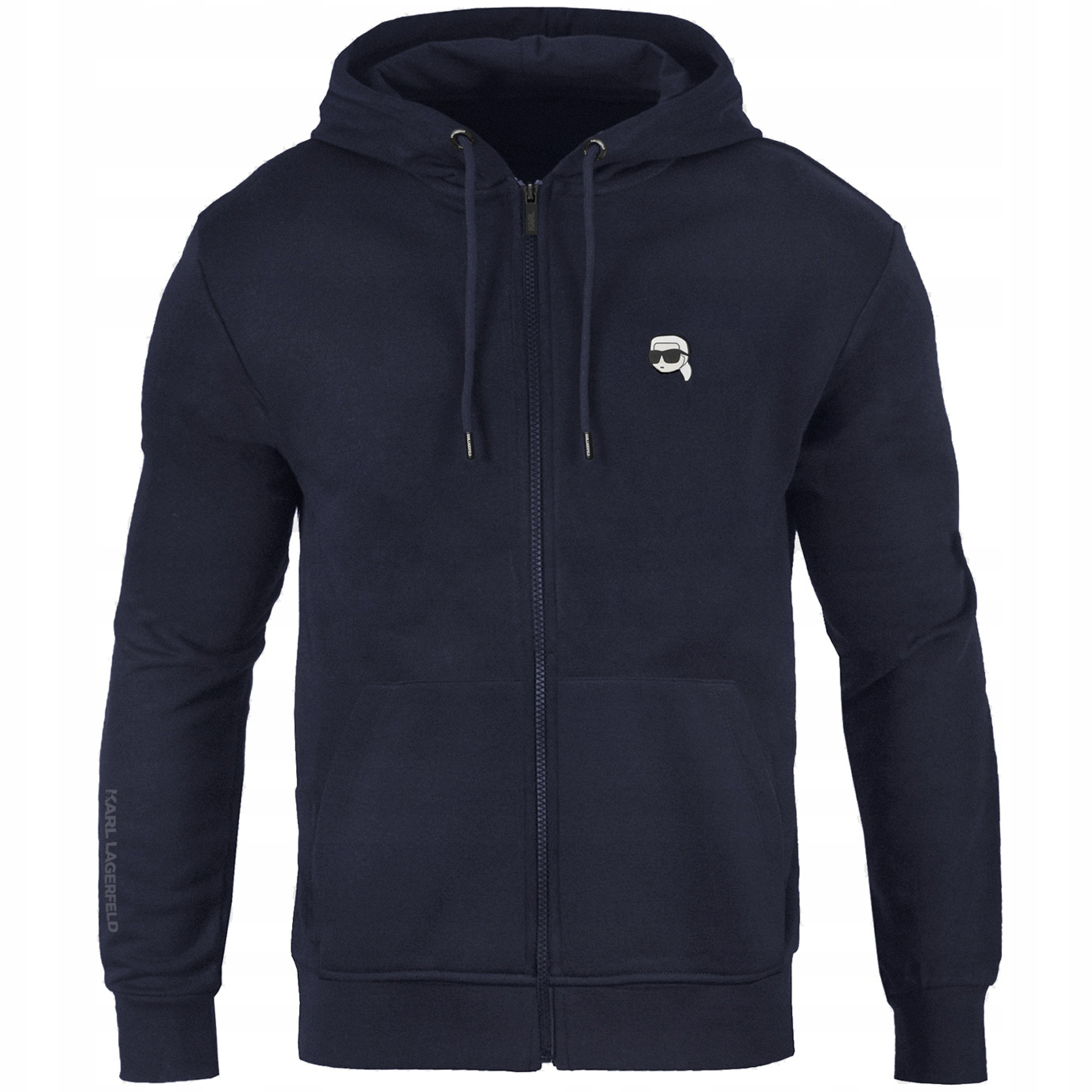 pánská mikina tmavě modrá s kapucí na zip Karl Lagerfeld 705074 XL