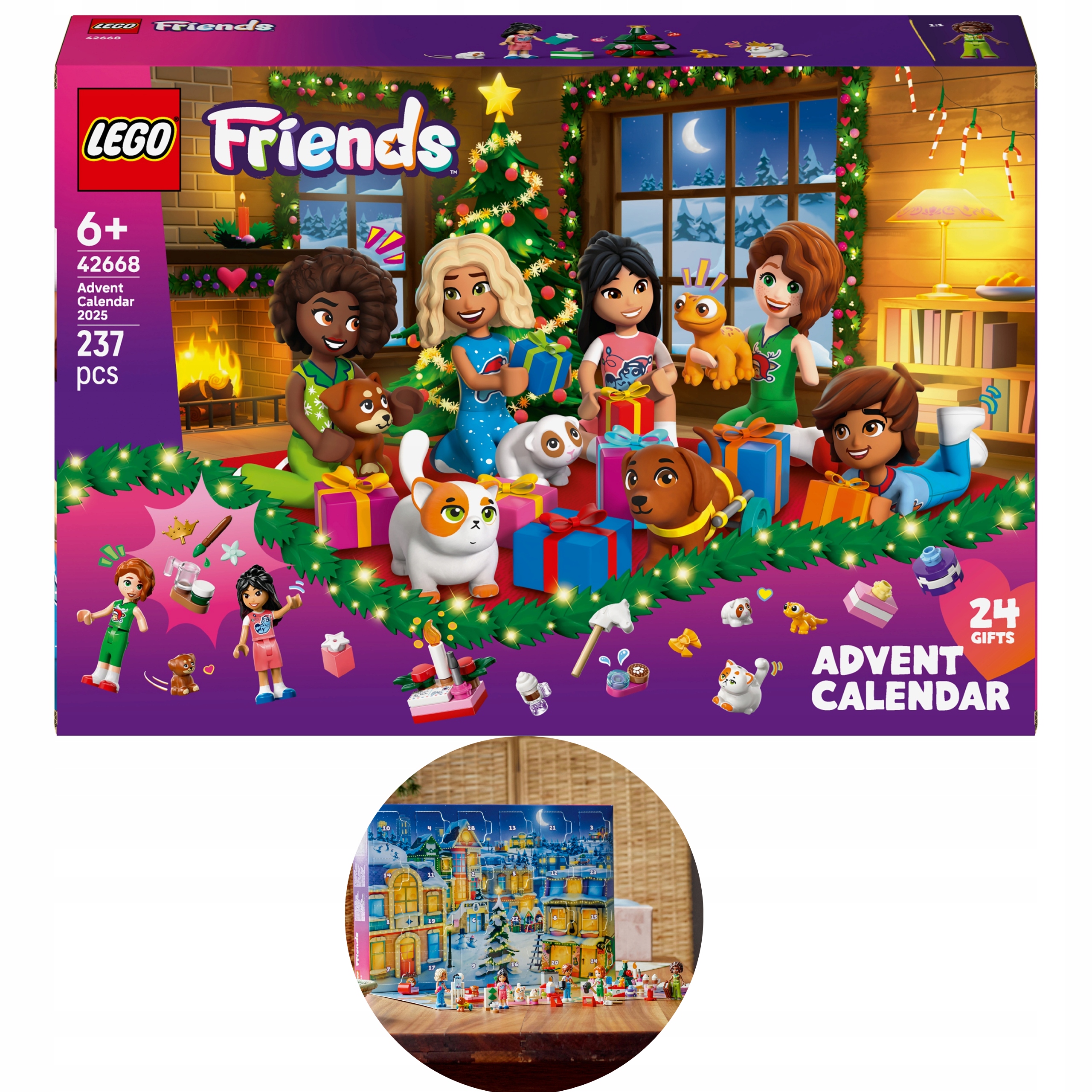 Adventní Kalendář stavebnice Lego Friends 42668 Na Rok 2025 Dárek K Vánocům