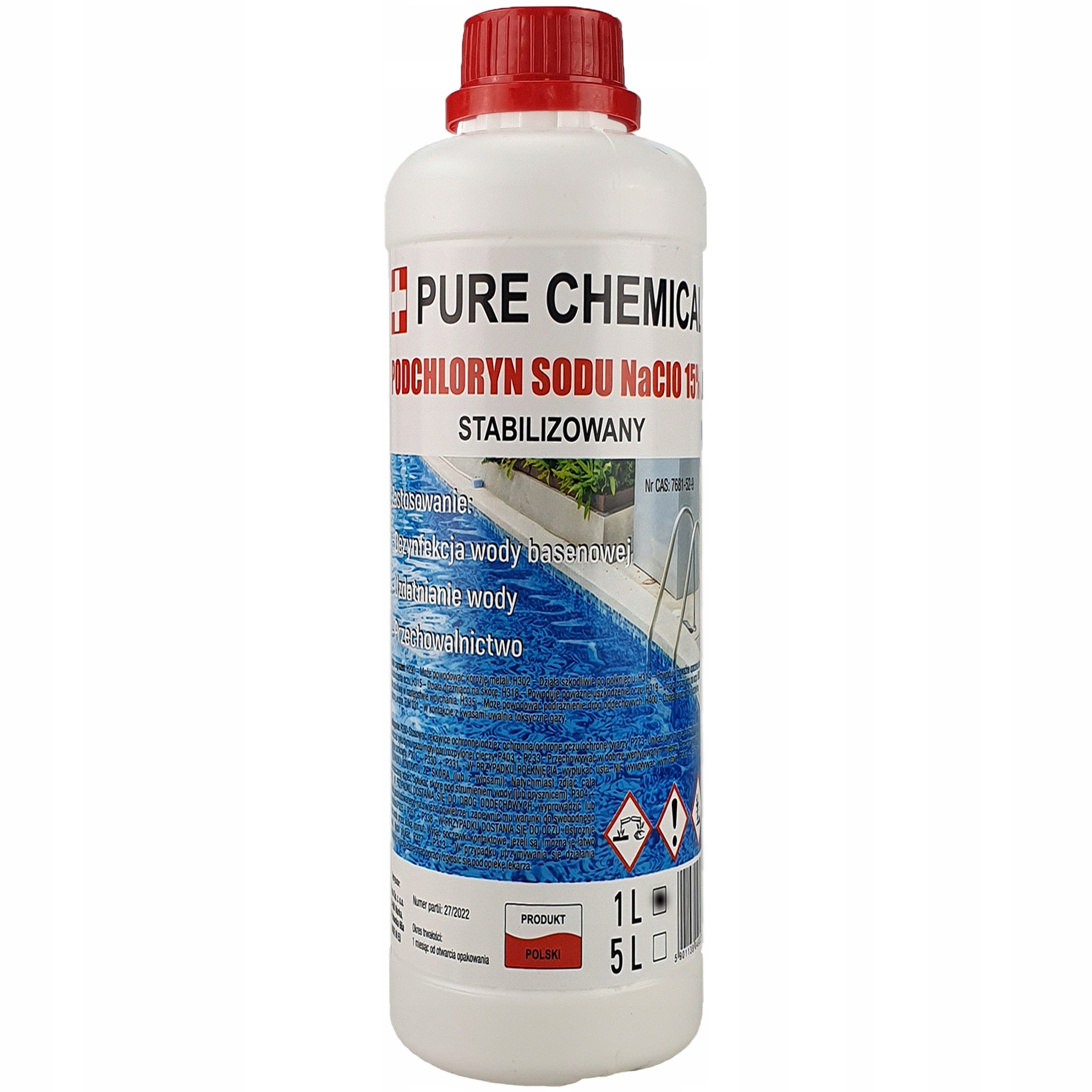 

Podchloryn Sodu 15% Chlor W Płynie Do Basenu 1L
