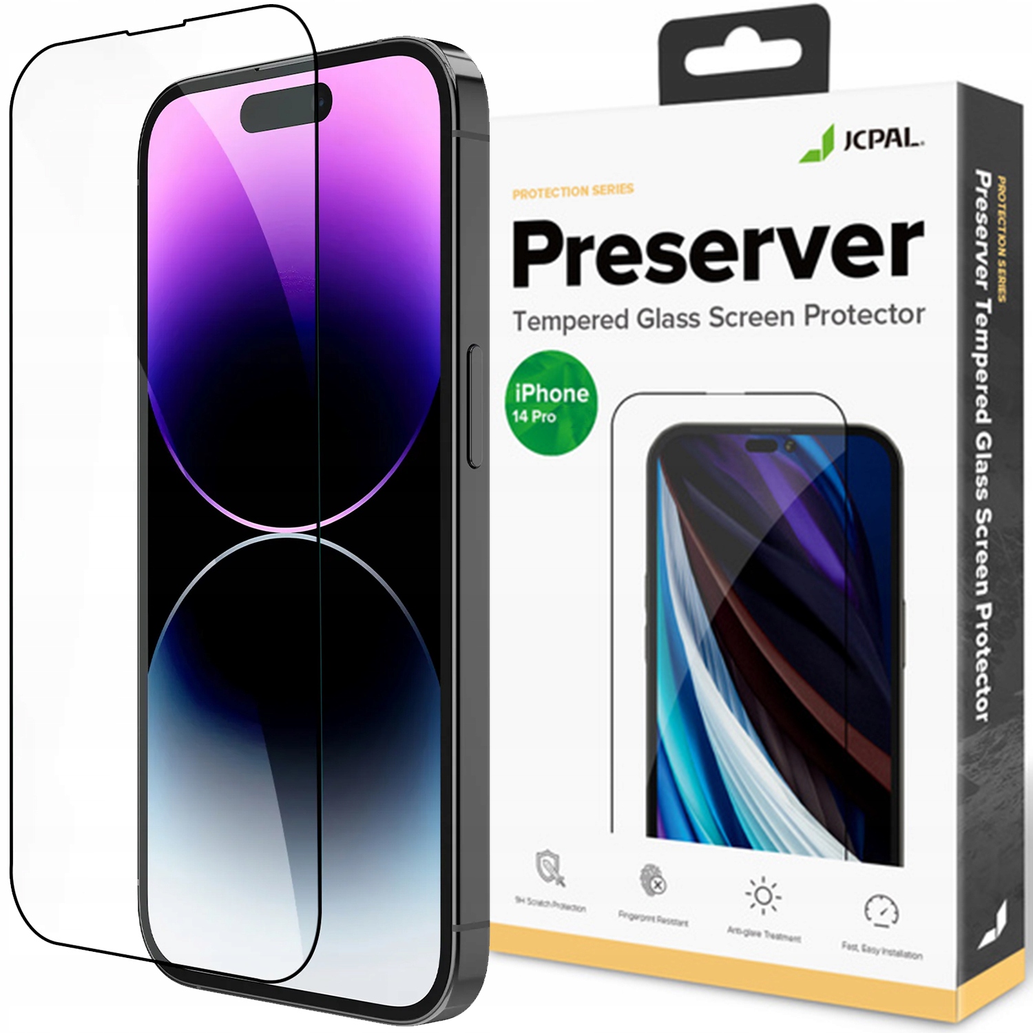 

Jcpal Szkło na Ekran do iPhone 14 Pro Preserver