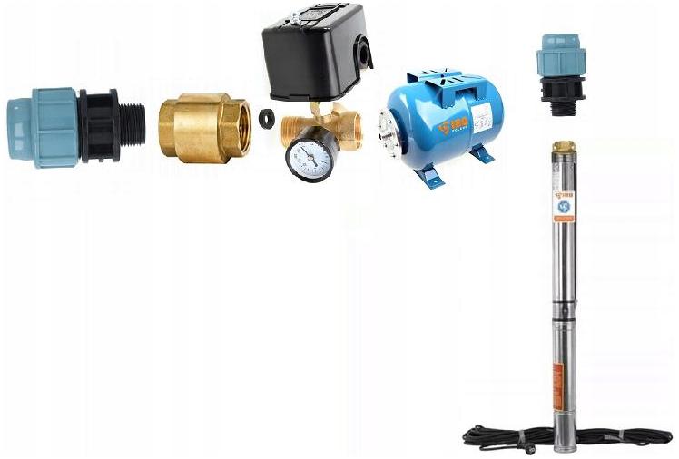 

Zestaw Pompa Głębinowa 3.5 Scm 2/14 Hydrofor 100L