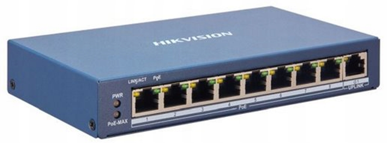 Poe Switch DS-3E1309P-EI(B) 8-PORTOVÝ Hikvision