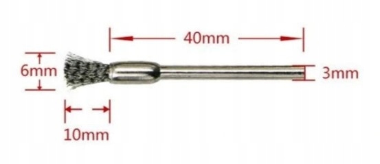 PRECYZYJNA MAŁA SZCZOTKA TRZPIENIOWA NA WKRĘTARKĘ BIT DRUCIANA WYCIOR 5szt. Marka inna