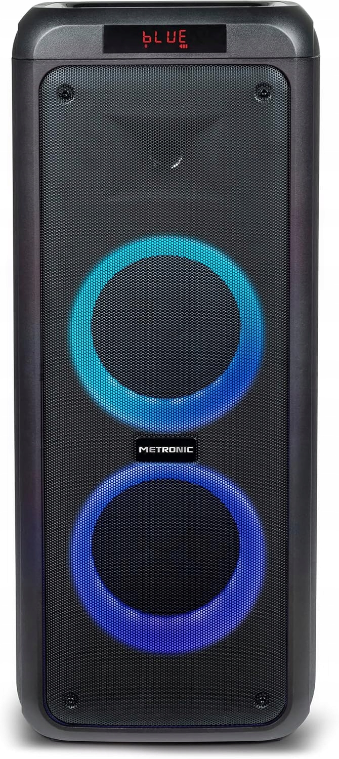 Metronic 477182 głośnik Bluetooth 600W Party XL Led Usb MicroSD Aux pilot