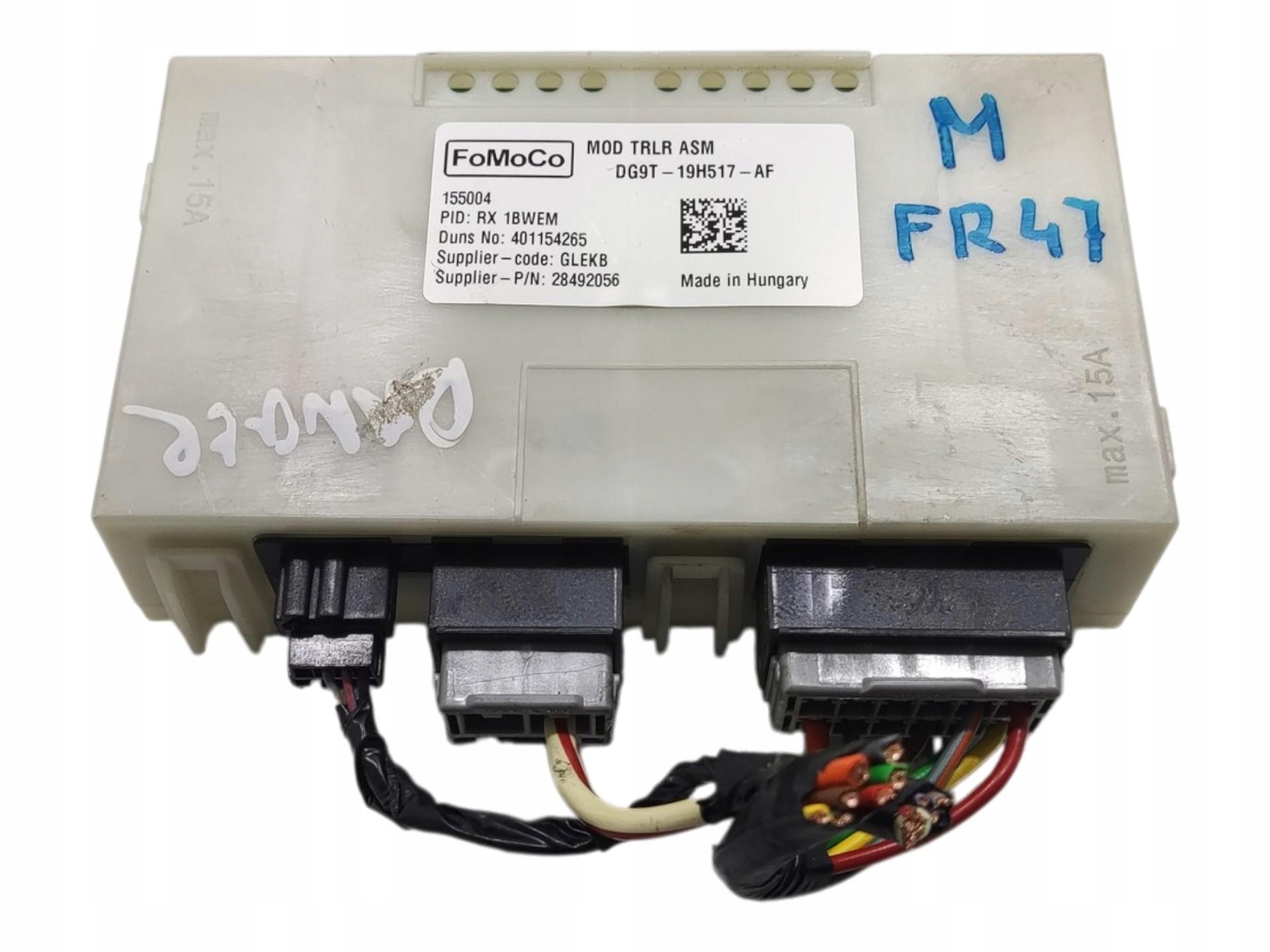 module control unit HAKA HOLOWNICZEGO FORD RANGER IV V 2012-2018 DG9T-19H517-AF