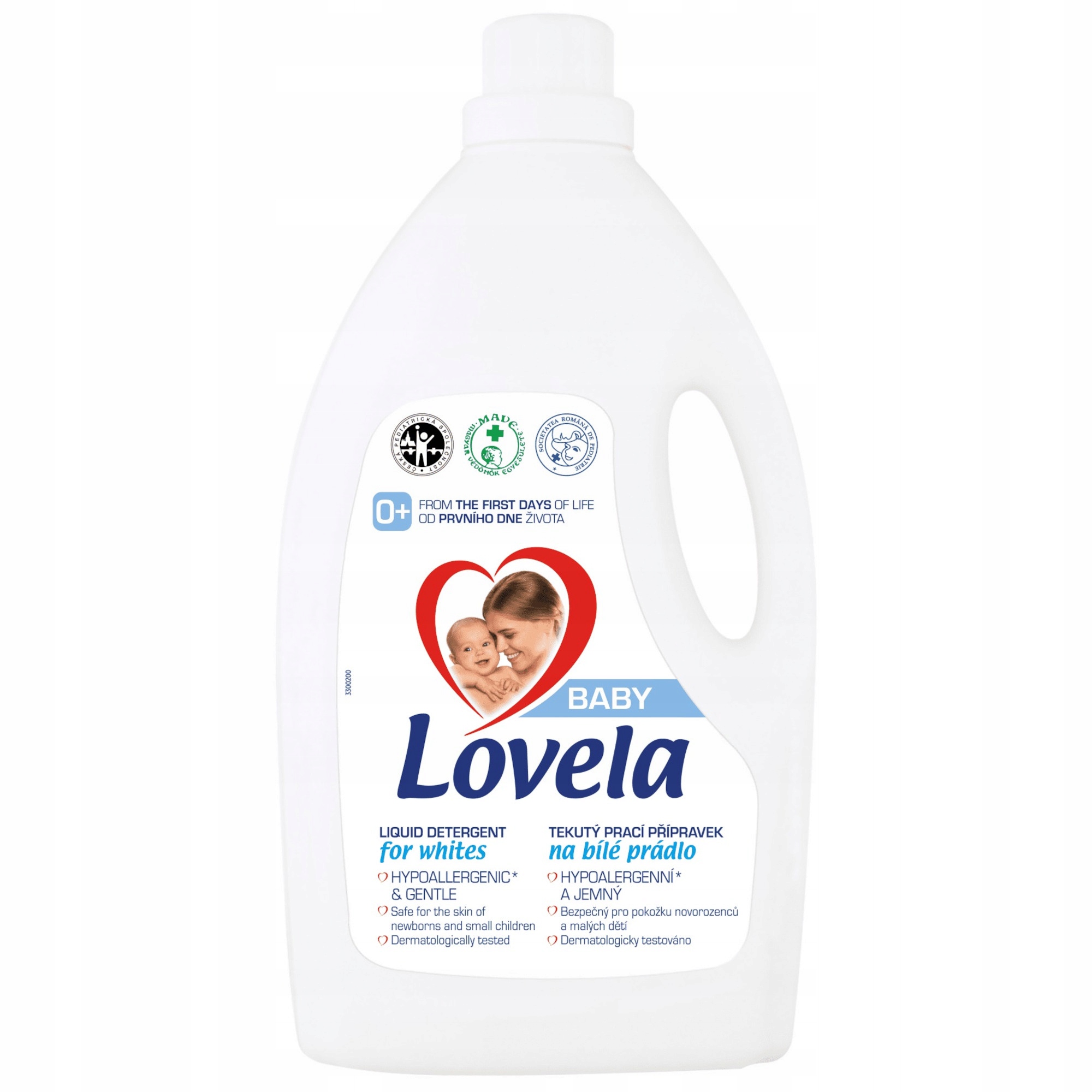 Tekutý prací prostředek na bílé prádlo Lovela Baby Mléko pro děti 32 praní 2,9 l