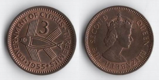 CYPR BRYTYJSKI 1955 3 MILS