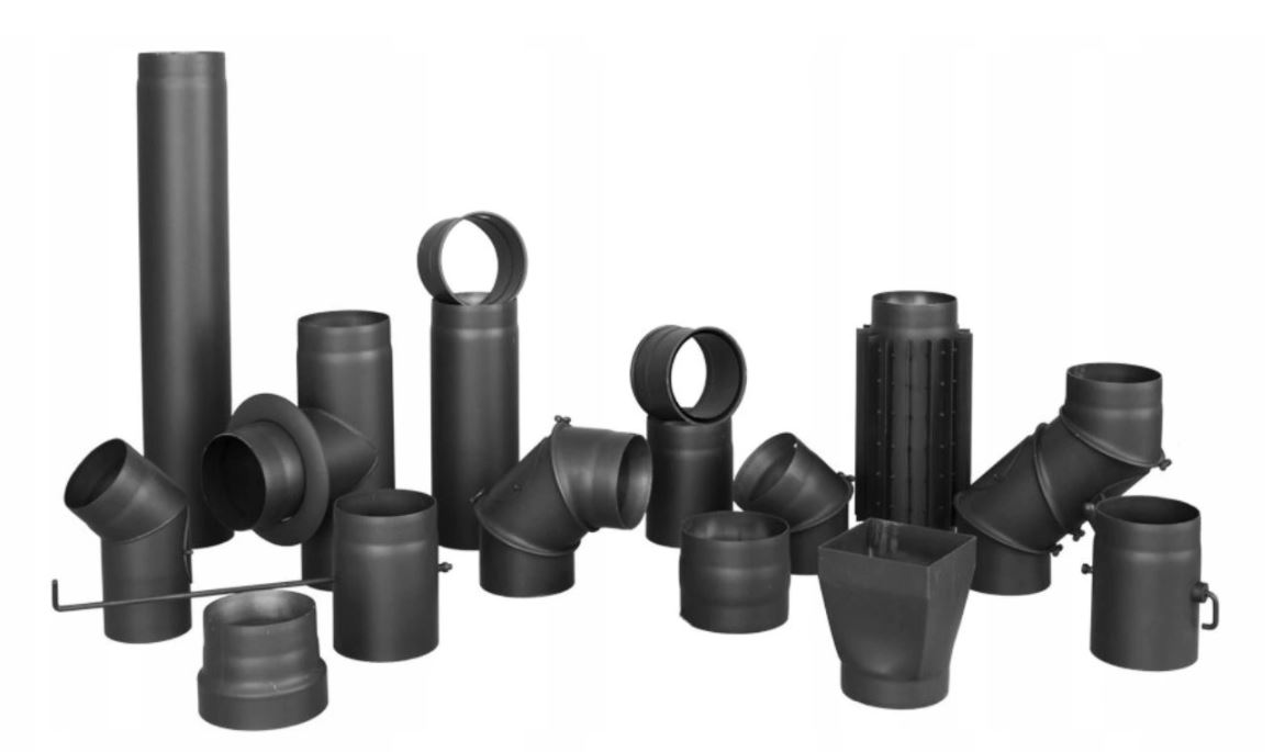 Kolano spalinowe stałe KS 120/90-CZ2 czarne DARCO Kod producenta KS120/90-CZ2