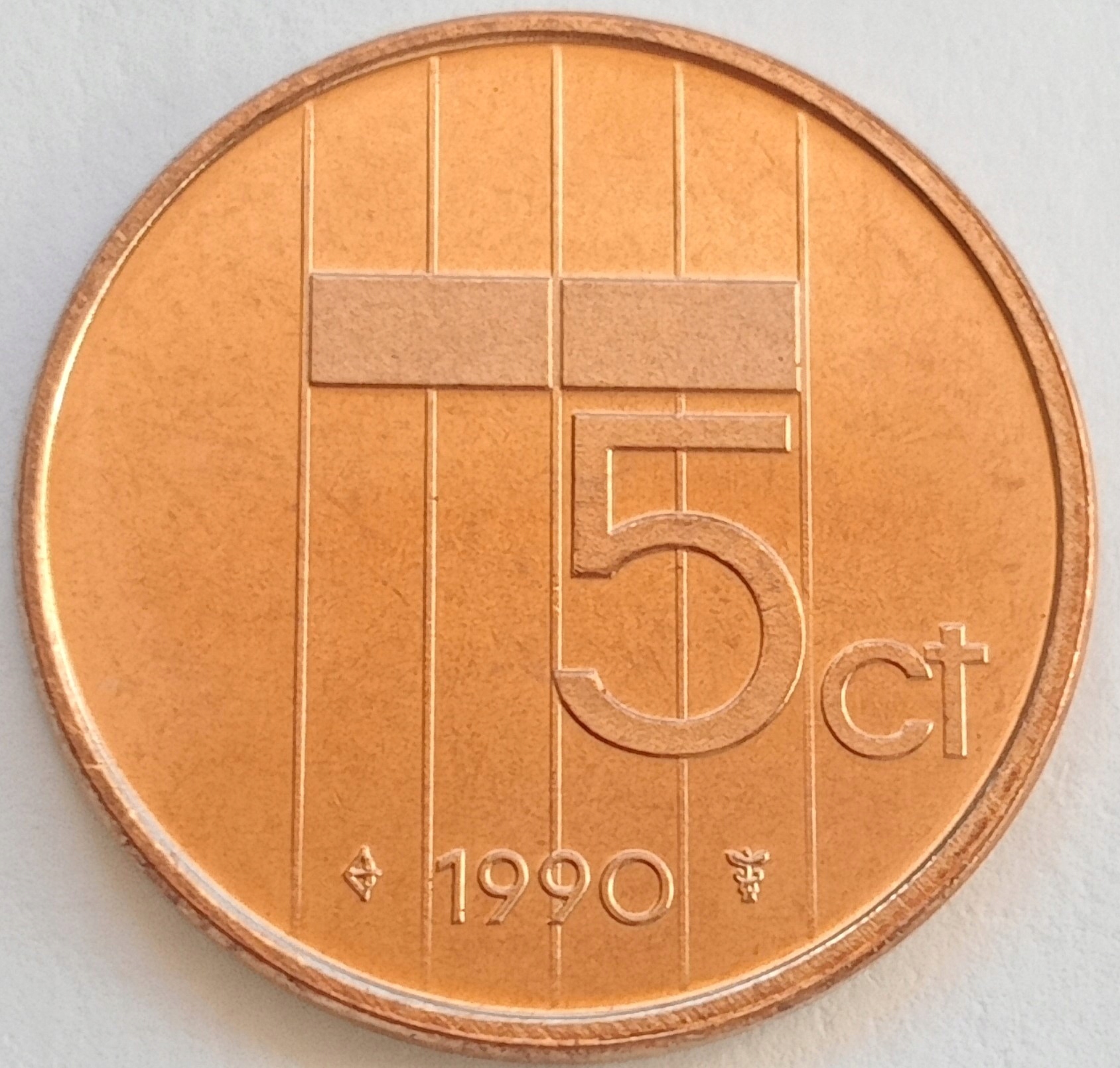 Holandia 5 Cent 1990 Mennicza (UNC)