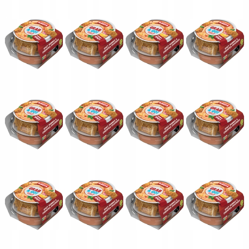 Ribella Grab & Go Hummus pikantní s krekry z cizrny 130 g X12