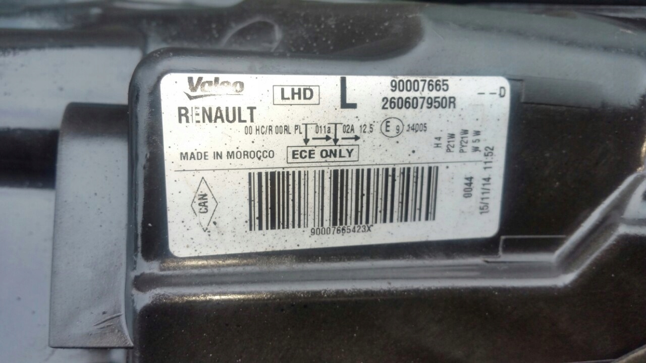 DACIA LODGY LAMPA LEWA SCHEINWERFER LINKS 260607950R 90007665 Marka OE