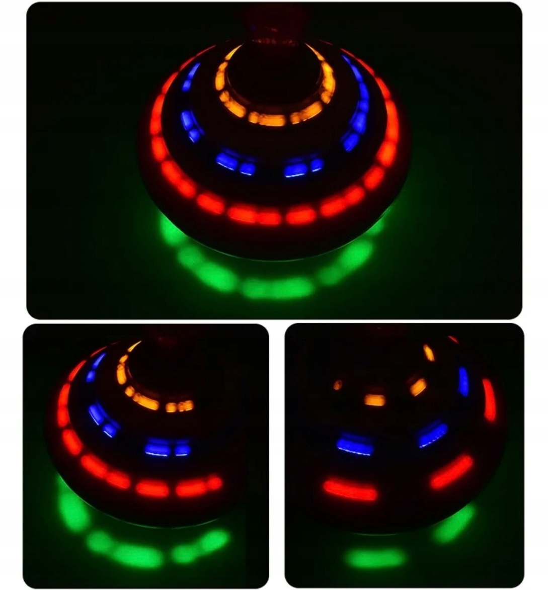 BĄCZEK ŚWIECĄCY BĄK WIRUJĄCY ŚWIATŁO DŹWIĘK LED PREZENT DLA DZIECKA ! Efekty dźwiękowe