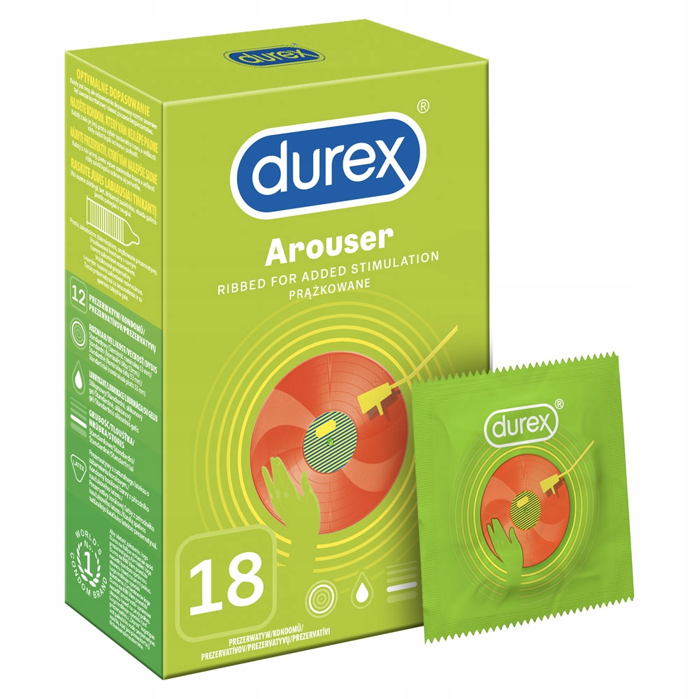 Prezerwatywy DUREX Arouser 18 sztuk prążkowane EAN (GTIN) 5052197018905