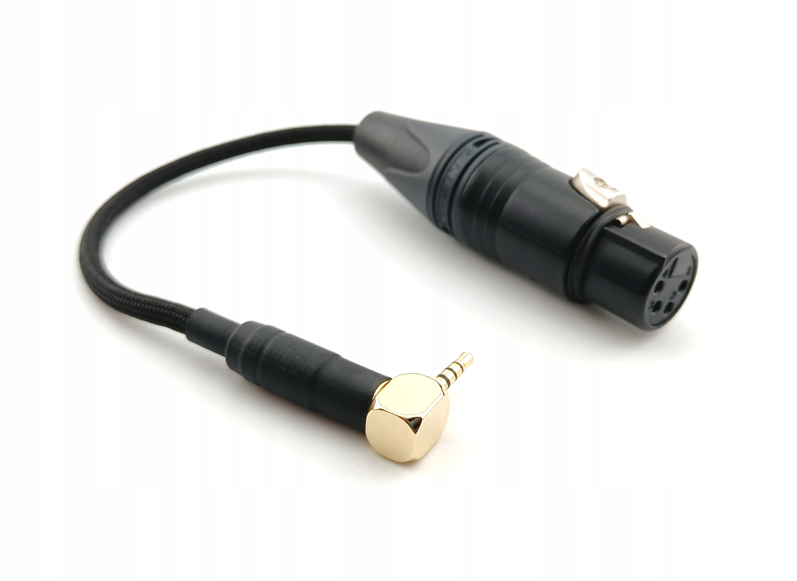 Vyvážený Adaptér Xlr konektor 4 Pin konektor jack 2,5 mm úhel, opletení, barvy