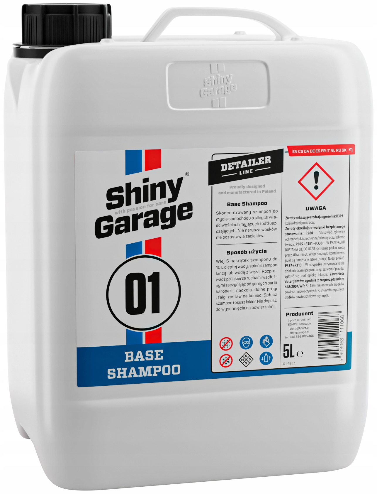 SHINY GARAGE BASE SHAMPOO SZAMPON SAMOCHODOWY - 5L