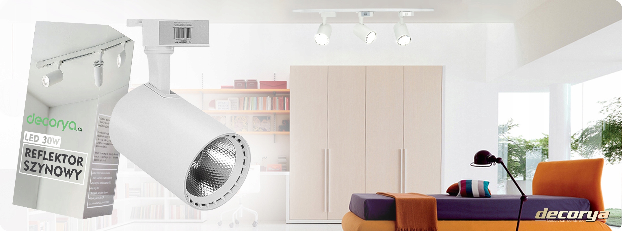 4x REFLEKTOR LED BIAŁA LAMPA SZYNOWA OŚWIETLENIE SUFITOWE SZYNOWE NA SZYNIE Stan opakowania oryginalne