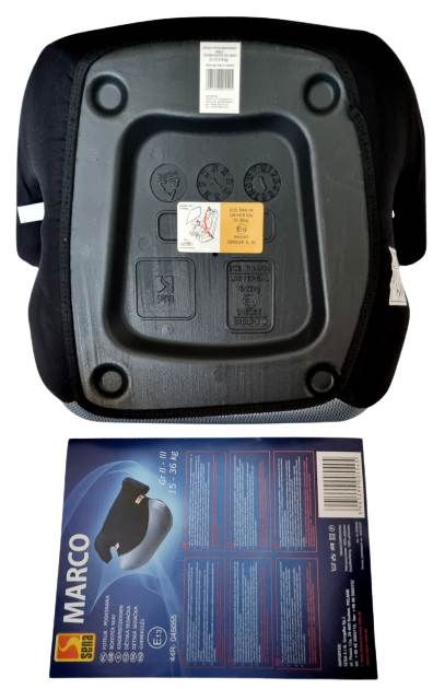 FOTELIK PODSTAWKA PODKŁADKA MARCO 15-36kg ATEST 125-150 cm NOWY MODEL Stan opakowania oryginalne