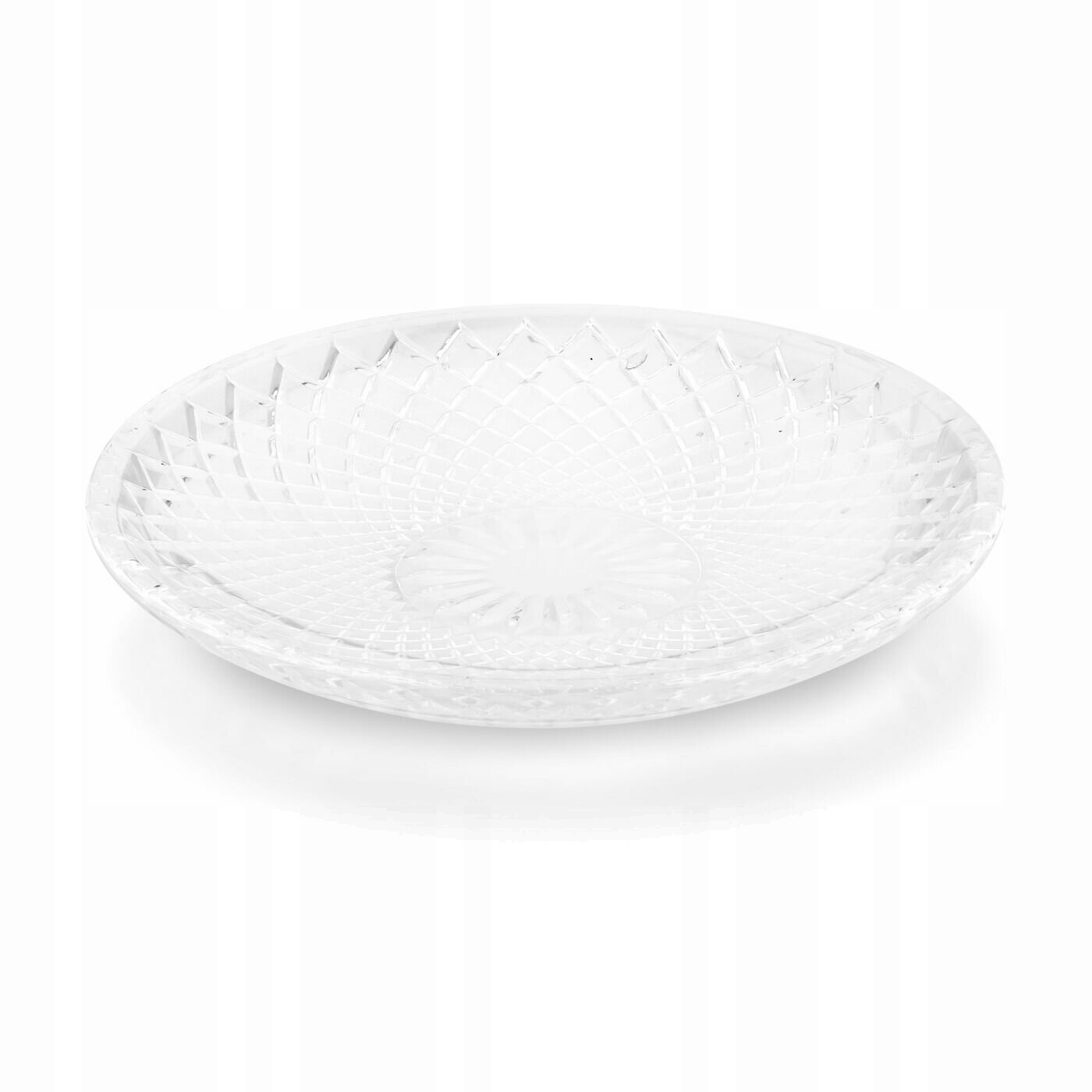 TALERZ DESEROWY 20 cm okrągły szklany talerzyk przystawkowy do ciast tortów